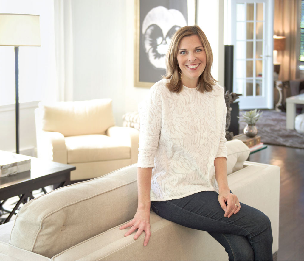 Brenda Westphal Sitting on her Couch
