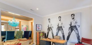 A Lowry Hill Remodel in Minneapolis Office with Andy Warhol's 'Elvis'