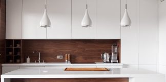Kitchen Island kitchen island with wood paneling