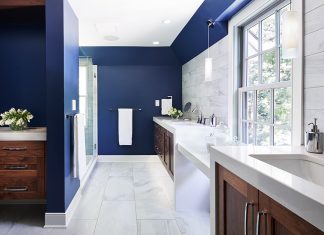 2016 Luxury Remodeling Tour: Hagstrom Builder Hagstrom builders bathroom remodel with marble and tile