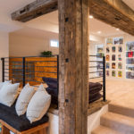 Mark D Williams Living Room with Exposed wood beams