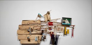 MMAA Exhibition “Brick x Brick” Uses Art to Describe the Craft of City Building Juan Angel Chávez Hard Bark, 2012 Mixed media collage, 94 x 112"