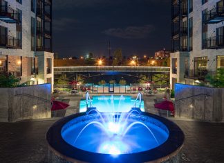 2016 Luxury Loft & Condo Tour: Elan Uptown Luxury Apartments Elan Uptown at Night