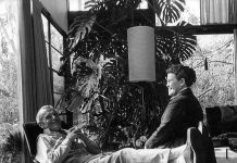 Free Screening of Eames: The Architect and the Painter Illuminates the Couple’s Designs for Furniture and More Charles and Ray laughing together in the #Eames House living room.