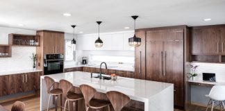 Sleek, Contemporary Kitchen Exudes Warmth, Elegance