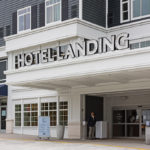 The entrance to Hotel Landing in Wayzata, Minnesota.