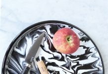 Online to Brick & Mortar Marbled enamel plate, by Bornn, $19.99 @ Flotsam + Fork.
