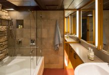The after photo of a remodeled bathroom by Braden Construction/SALA Architects.