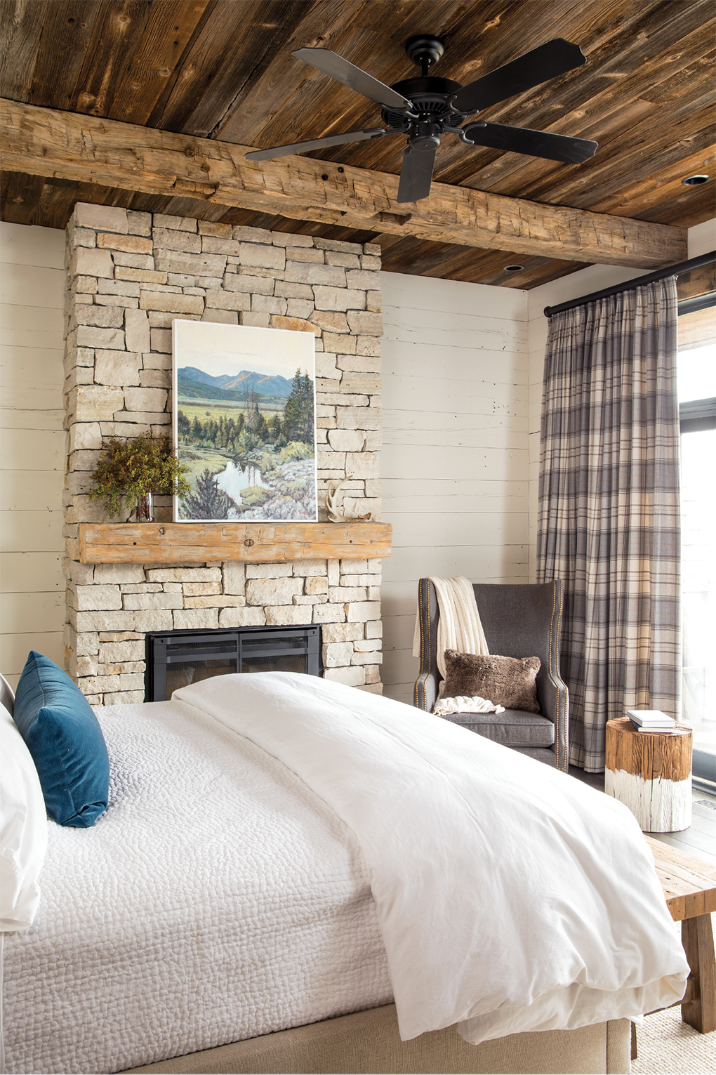 The master bedroom with its own lakeside balcony is a retreat within a retreat.