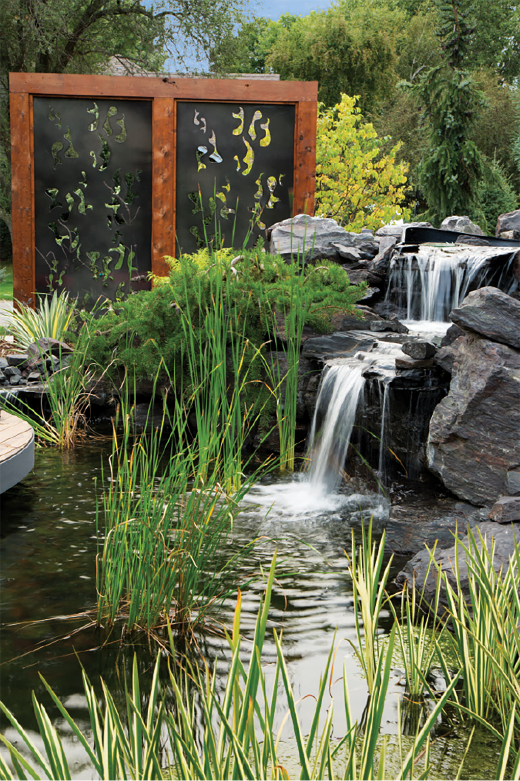It has since evolved into an Asian-inspired refuge with timber-framed art panels.