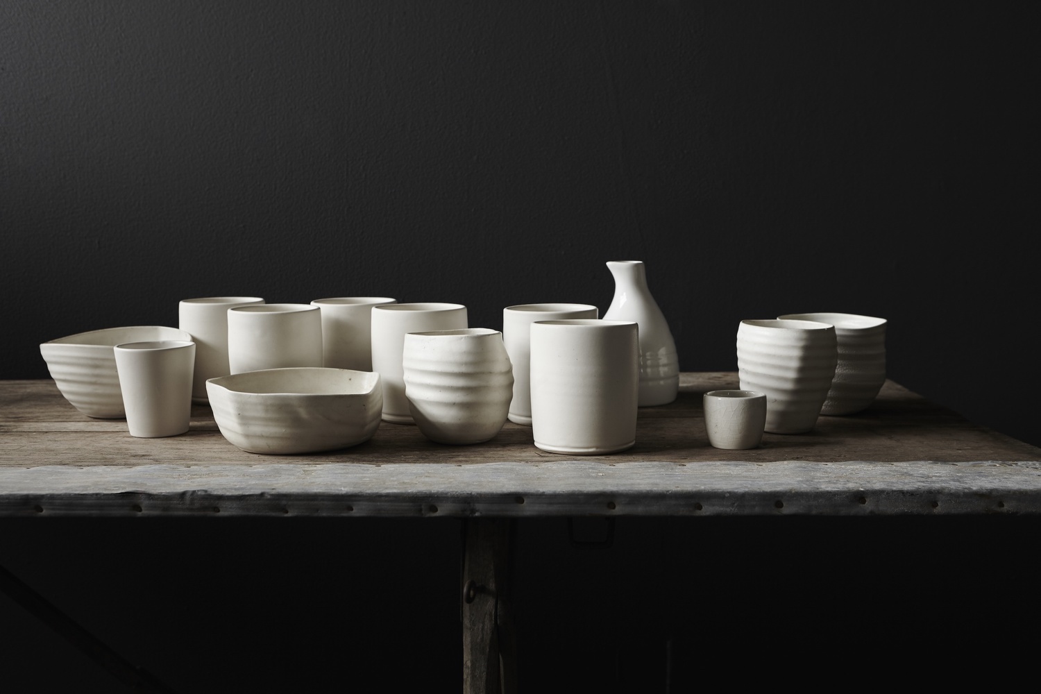 Wabi-sabi table and ceramics