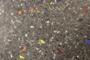 close up of terrazzo flooring