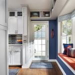 LiLu Interiors Reimagines a St. Paul Kitchen A blue and white entryway in a newly renovated kitchen by LiLu Interiors.