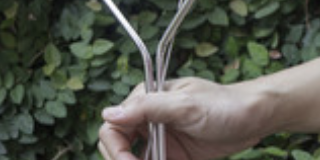 Reusable Straws: The New Norm metal straws in front of greenery