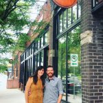Ryan and Suzanne Huggett, owners of The Makers Studio, outside its storefront in Excelsior, Minnesota.