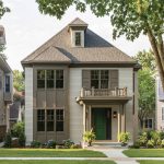Designed to seamlessly blend in among its historic neighbors, the new home’s exterior features double-hung windows and a front portico topped by a balustrade. Part of Midwest Home's 2018 Luxury Home Tour.