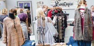 A pop-up shop with seasonal offerings at Minneapolis Holiday Boutique.