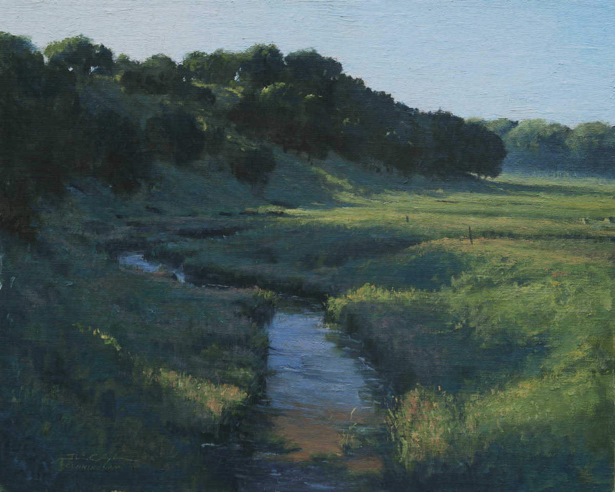 "Day Breaking Across Wells Creek" by Josh Cunningham received second place and part of the $2,700 total cash prize of the 2020 Red Wing Plein Air Festival.