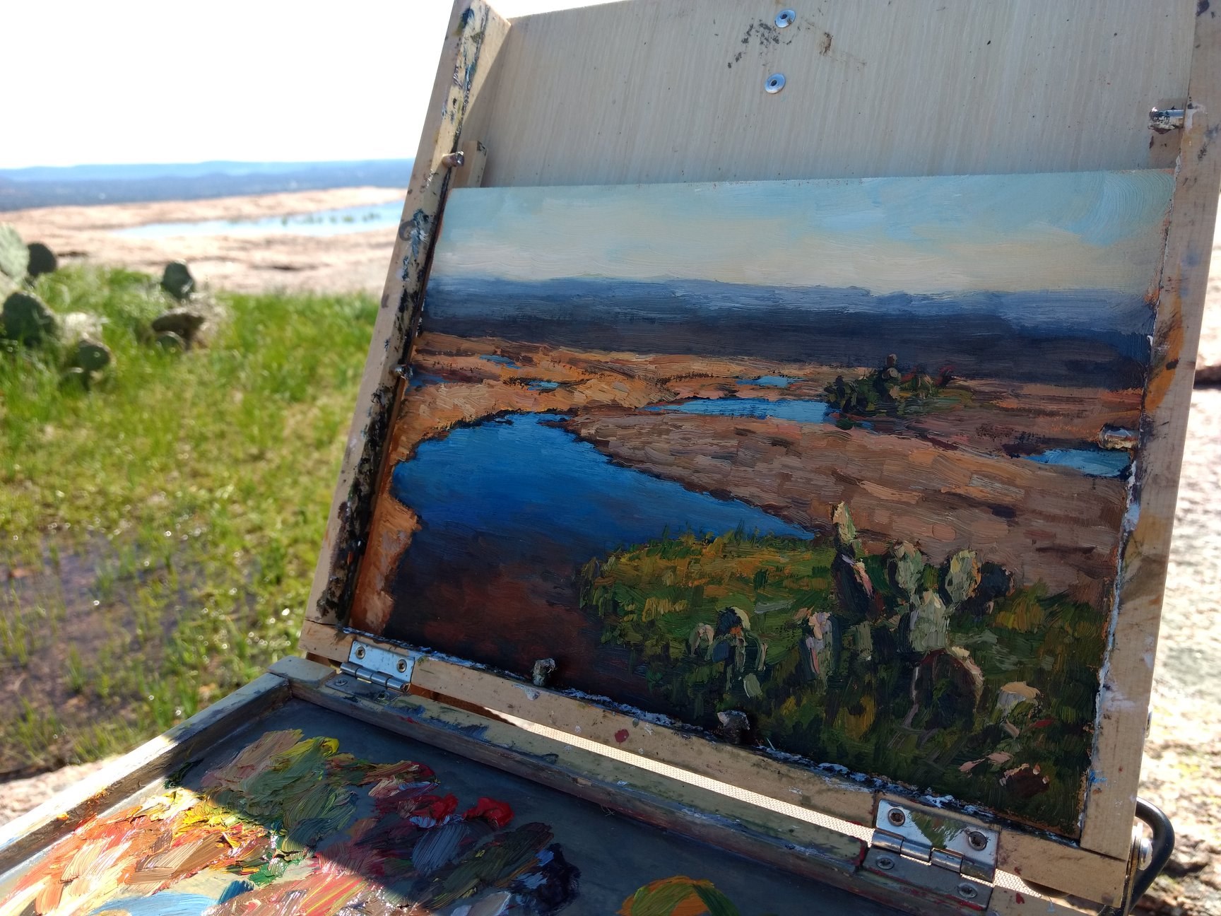 Plein air by Hannah C. Heyer. Heyer was one of the 2020 Red Wing Plein Air artists, although this piece was created in Texas earlier in the year.