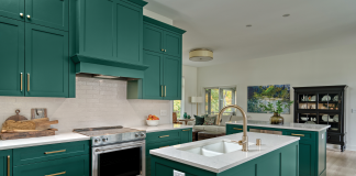 Green kitchen by Knight Construction