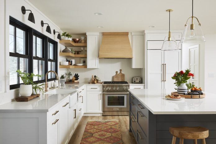 Lake Country Builders white kitchen