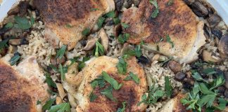 Chicken Thighs & Mushroom Rice