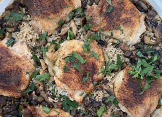 Chicken Thighs & Mushroom Rice