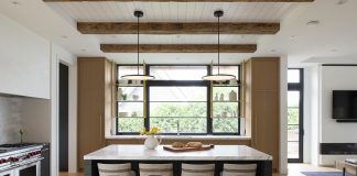 Modern Design Cabinetry Dining table with nice ceiling