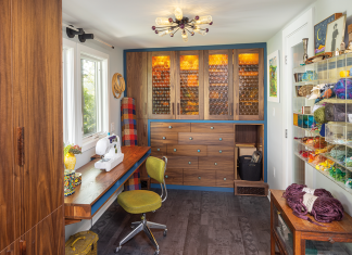colorful crafting room