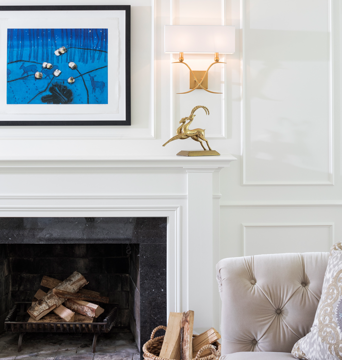 classy white wall with accents