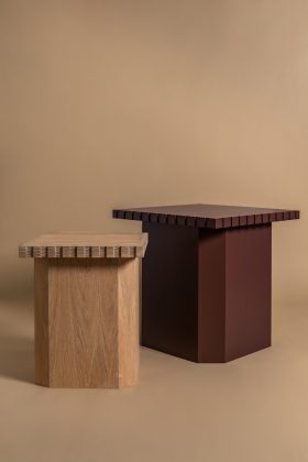 End tables and nightstands are highlights of the new Brunel furniture collection from Yond Interiors