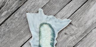 Winter 2026 Product Picks: Gifts Crafted With Care Locally crafted from stoneware ceramic clay, the Minnesota State Geode Glass Handmade Trivet from Dock 6 Pottery adds a touch of artistry—and a dash of state pride—to any table.