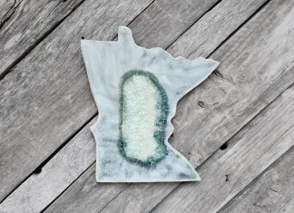 Winter 2026 Product Picks: Gifts Crafted With Care Locally crafted from stoneware ceramic clay, the Minnesota State Geode Glass Handmade Trivet from Dock 6 Pottery adds a touch of artistry—and a dash of state pride—to any table.