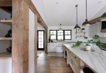 TreHus: From Concept to Completion wood and white kitchen