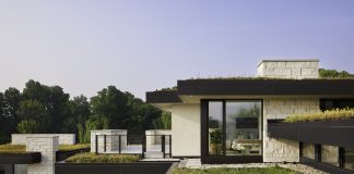 This Spring Lake, Michigan, home—a project led by Charles R. Stinson Architecture + Design and designer Benjamin Bower—features a living roof installed by Midwestern company Hortech Inc.