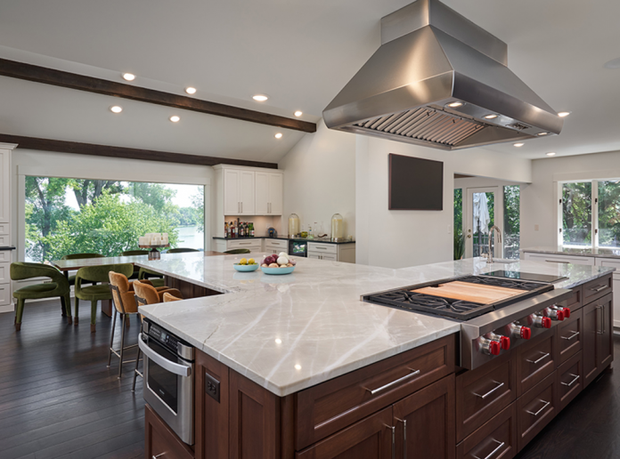 rustic-kitchen-dark-wood-stainless-steel-hood