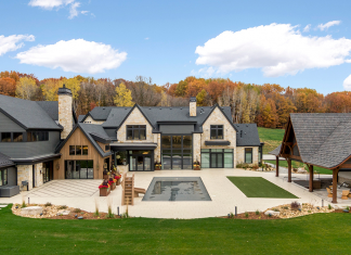 Werschay Homes custom home with pool and pool house