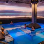 Inside Watershed Spa: How Design Details Enhance Well-Being To create the serene projections on the lower level, Rueckl tapped Watershed hypnotherapist Josh Sundby, who also happens to be an expert in digital signage. Sundby rotates images quarterly, often bringing Minnesota’s seasons indoors.