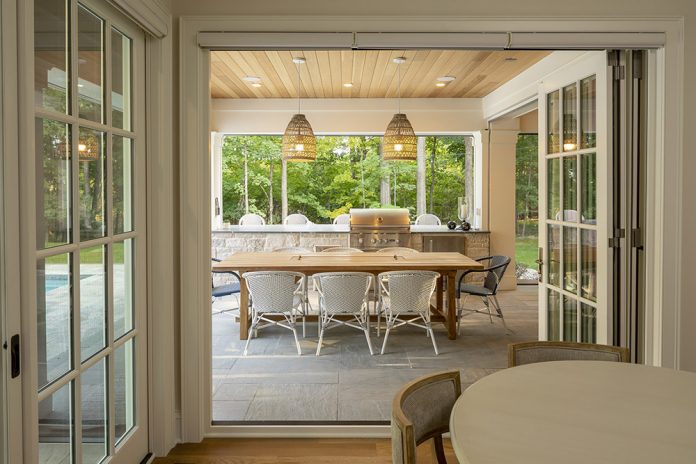 outside inside living patio dining table