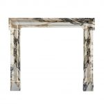 Designer Product Pick: Jamb Mereworth Mantel The marble brushstrokes on Jamb's Merethorth Mantel complement the "eared" 18th-century form.