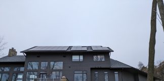 House with solar panels