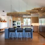This Custom-Designed Ceiling Structure Is Artful and Inviting This ceiling structure brings warmth and artful function to this expansive, vaulted kitchen.