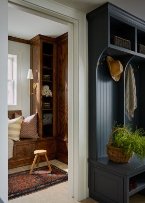 The mudroom adds improved functionality while remaining cohesive with the other spaces in the house