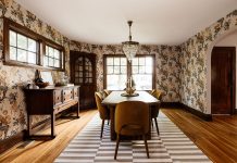 5 Creative Wallpaper Applications That Make a Statement This Tudor Revival dining room features the same wallpaper pattern that originally adorned the space
