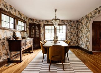 5 Creative Wallpaper Applications That Make a Statement This Tudor Revival dining room features the same wallpaper pattern that originally adorned the space