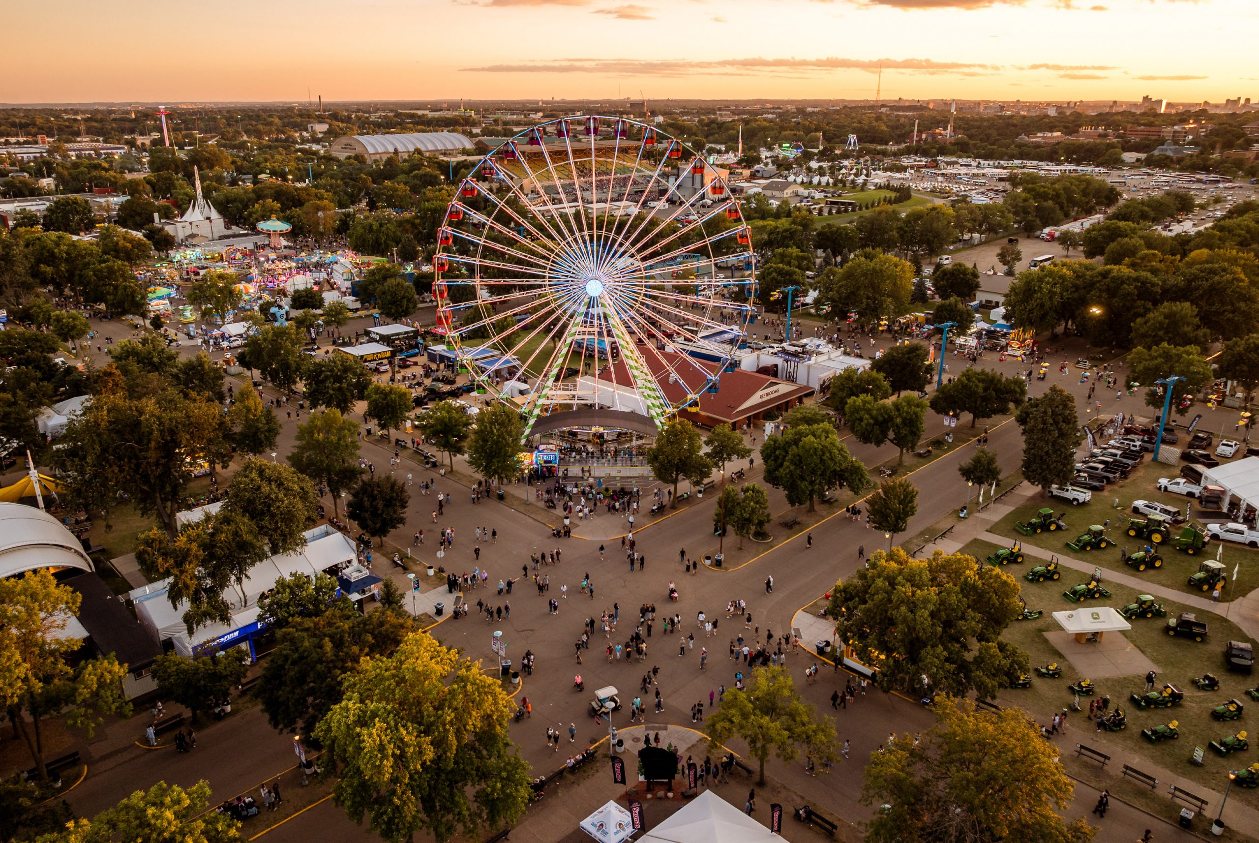 Aerial shot of the Minnesota State Fair