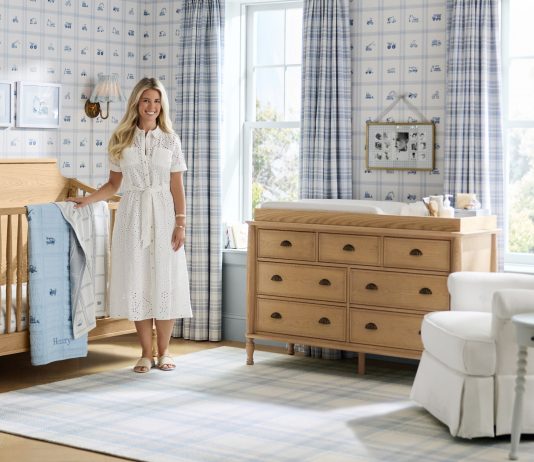 Bria Hammel Interiors Launches Pottery Barn Kids Collection Bria Hammel stands with her new Pottery Barn Kids collection