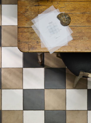 Tile from the Lagos porcelain series