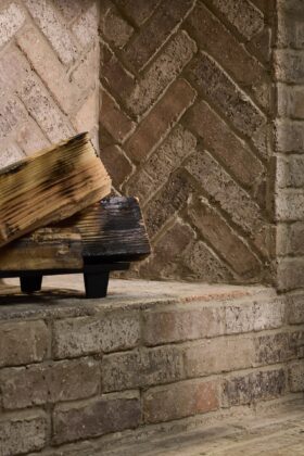 Chateau Brick, the authentic kiln-fired clay brick from The Tile Shop x Nate Berkus collection