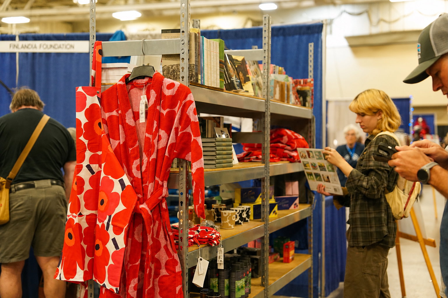 Retail vendor booth at FinnFest. Sept. 1, 2026